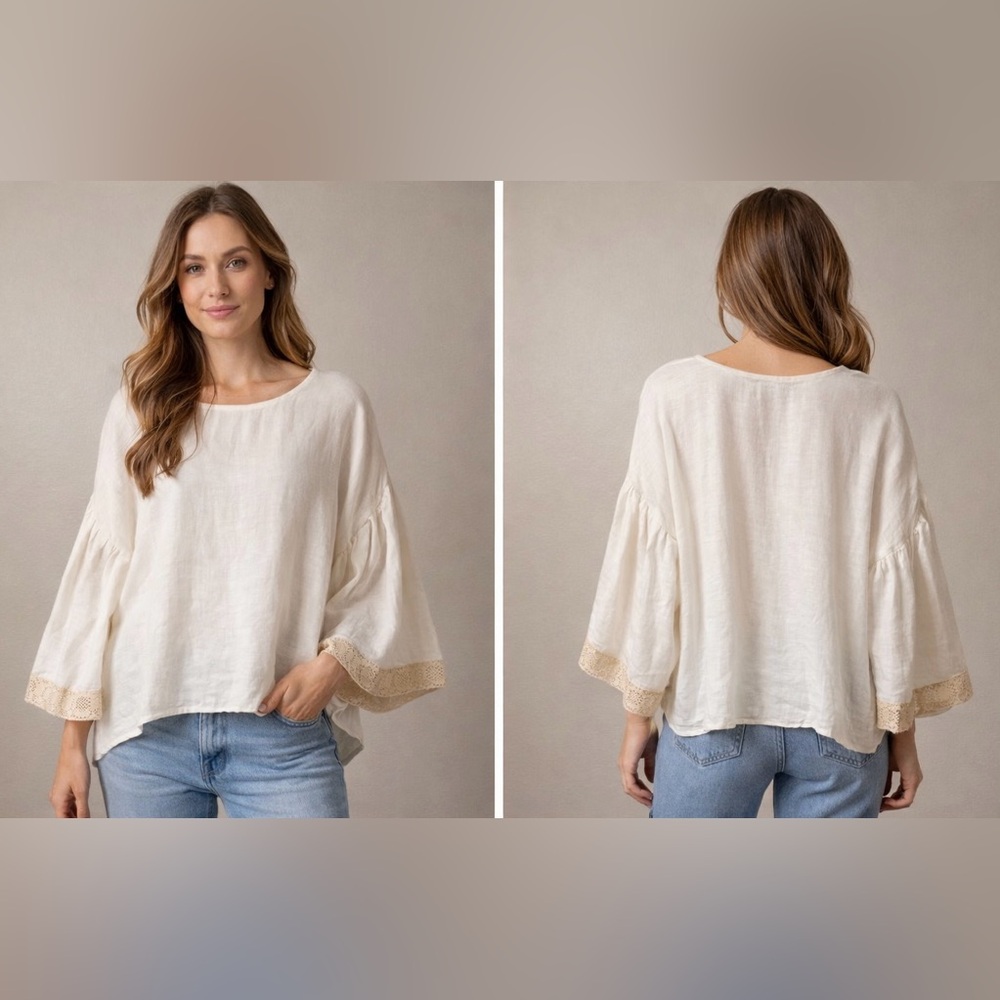 Nina Leuca Italian Linen Blouse